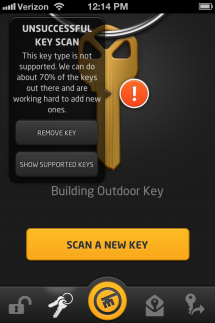 KeyMe iOS app 