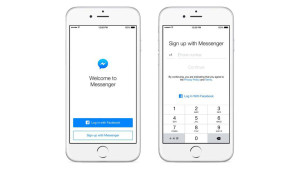 Messenger login without Facebook account