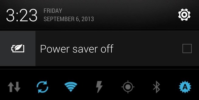 Power saver off
