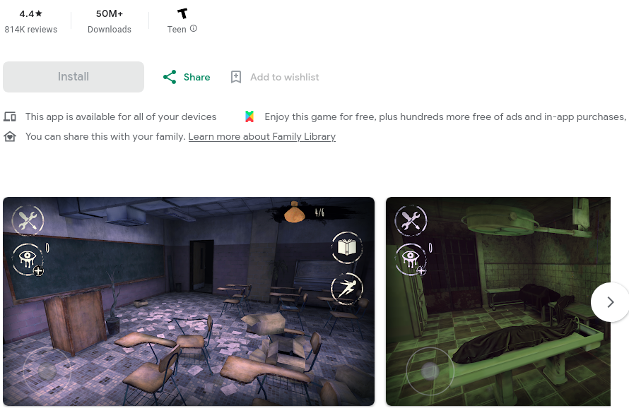 Eyes Horror & Coop Multiplayer Game on Google Play - Screenshot