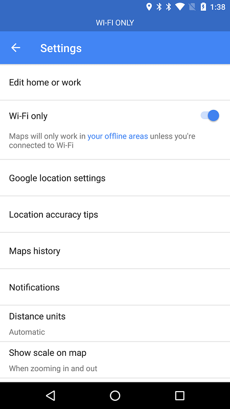 Google Maps in Android is Updated with WiFi Only Mode and Mass Transit Delay