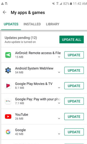 Update Apps in Android