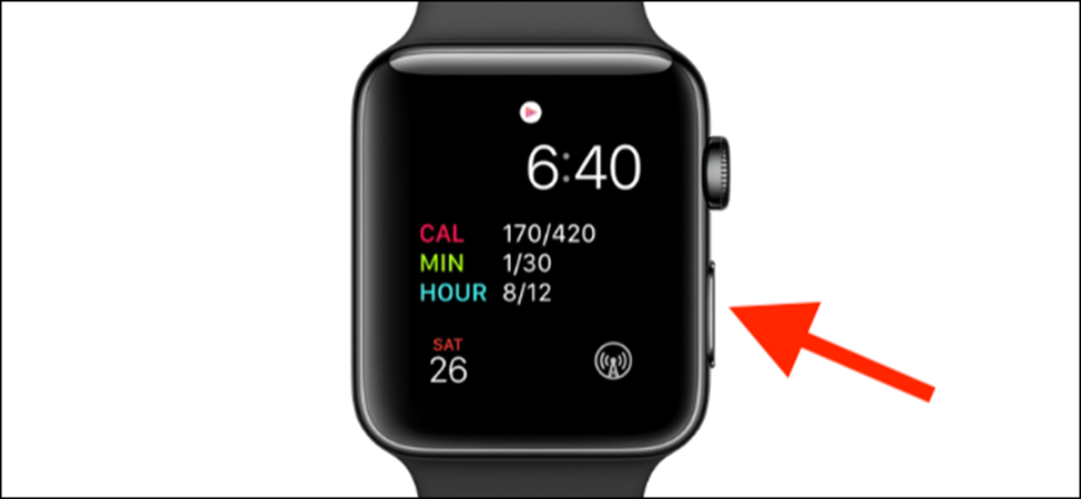 Press power off key in your Apple Watch