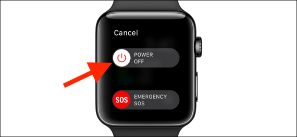 Slide power off in your Apple Watch