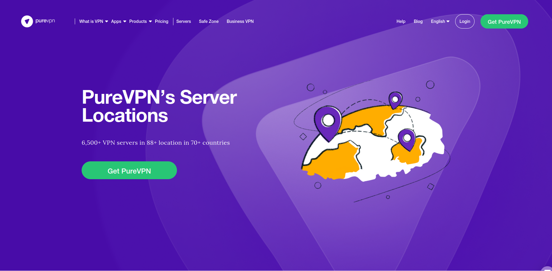 PureVPN server availability