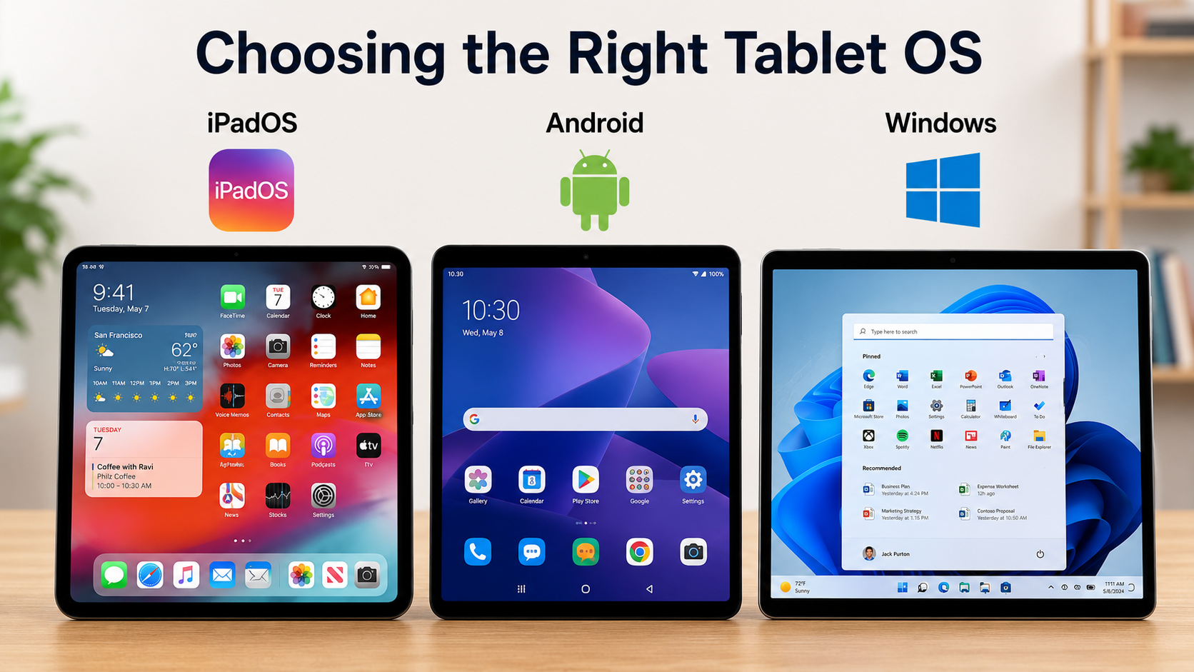 Choosing the Best Tablet OS: iPadOS vs Android vs Windows vs ChromeOS