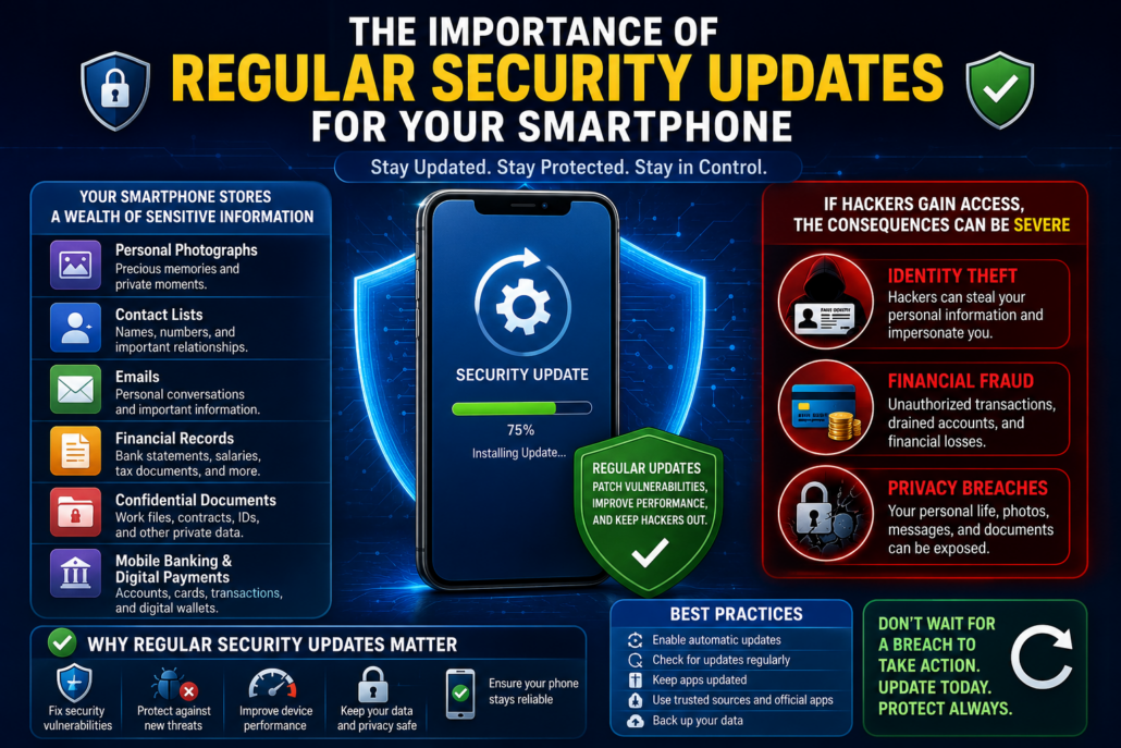 regular-security-updates-smartphone-cybersecurity-infographic