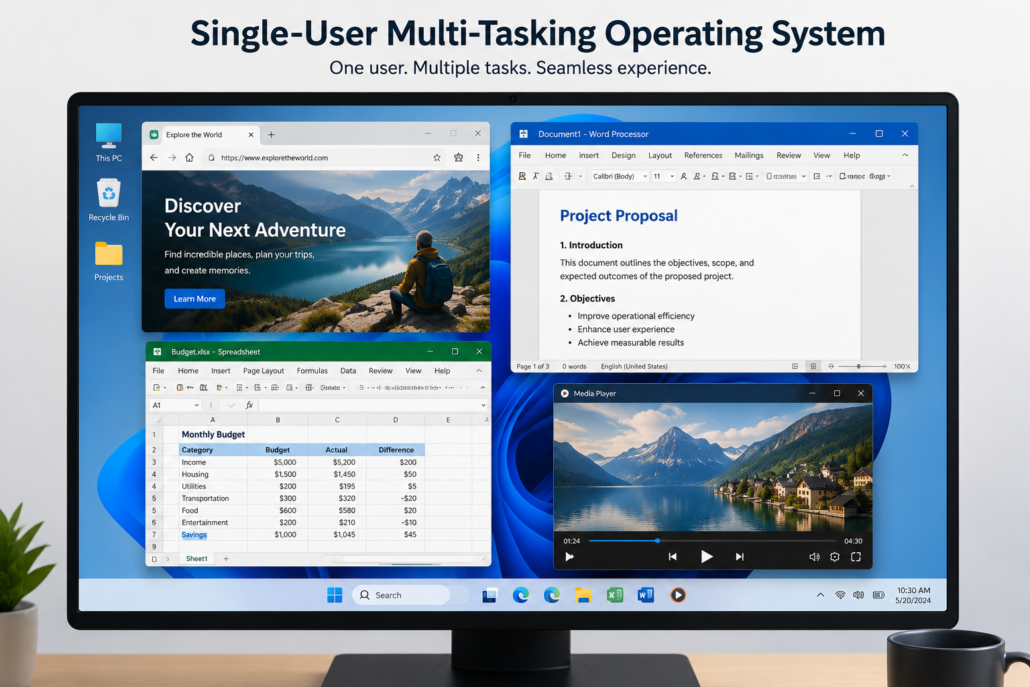 single-user-multitasking-operating-system-multiple-applications