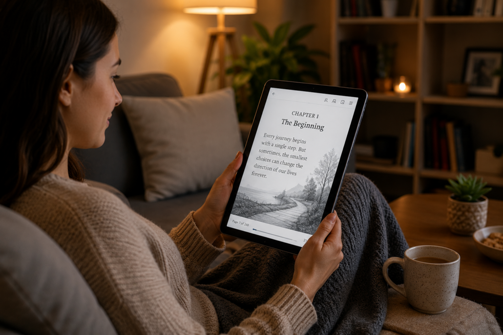 tablet-digital-reading-ebook-entertainment-at-home