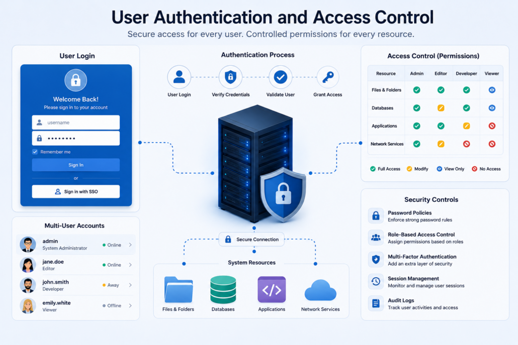 user-authentication-access-control-multi-user-operating-system
