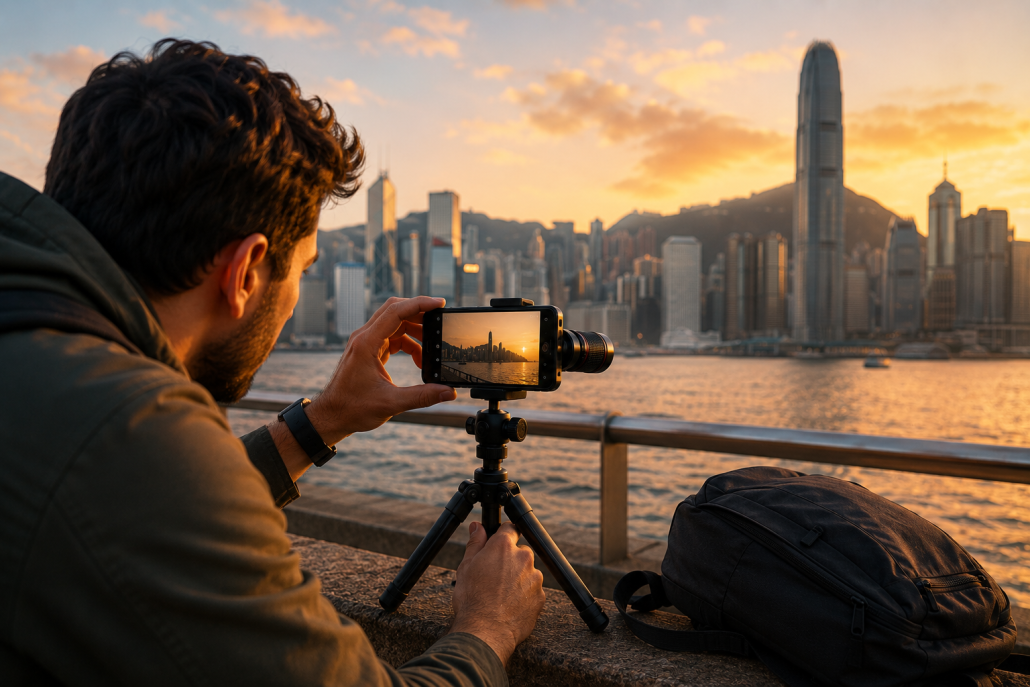 mobile-photographer-using-smartphone-accessories
