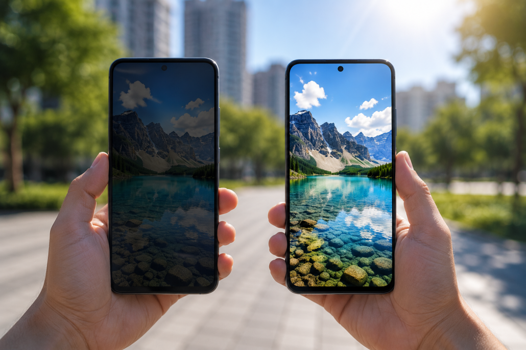 smartphone-display-brightness-comparison-outdoor-sunlight