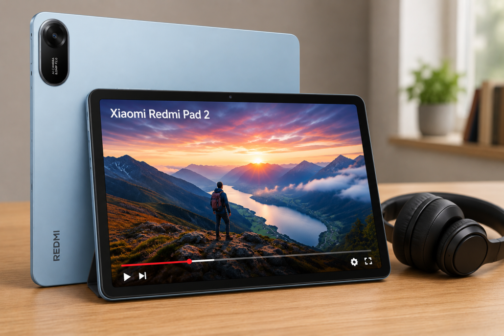 xiaomi-redmi-pad-2-video-streaming-with-headphones