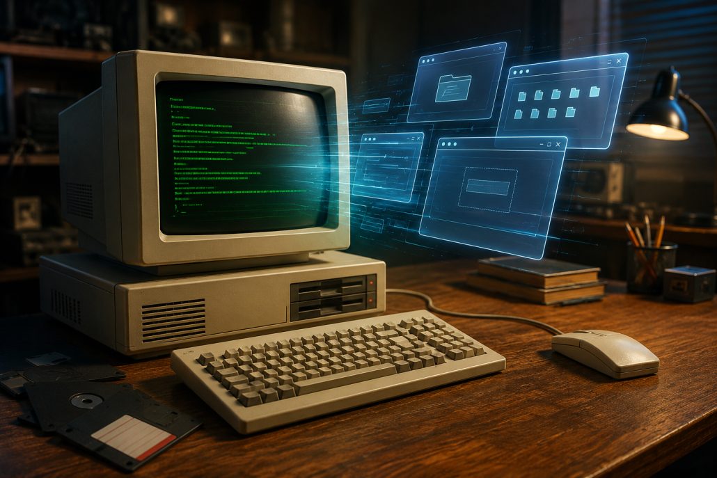 early-personal-computers-before-gui-revolution-command-line-to-graphical-interface