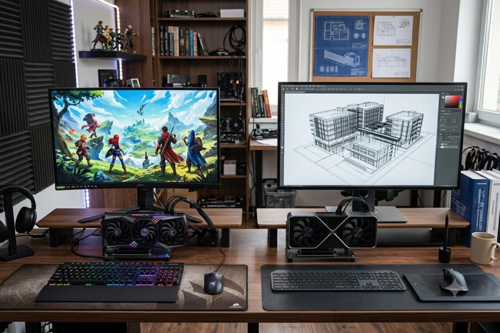 gaming-vs-workstation-graphics-card-workspace-setup